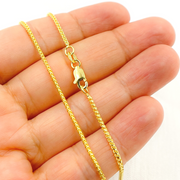 14K Solid Gold Wheat Chain